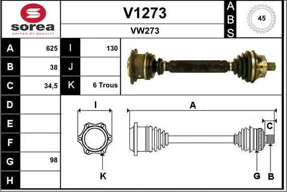 SNRA V1273 - Albero motore / Semiasse autozon.pro