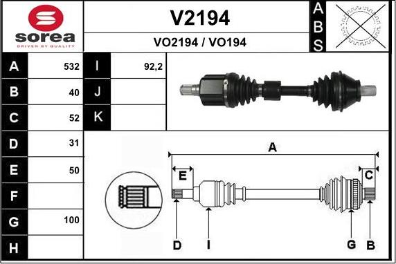 SNRA V2194 - Albero motore / Semiasse autozon.pro