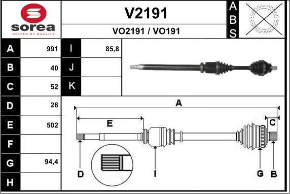 SNRA V2191 - Albero motore / Semiasse autozon.pro