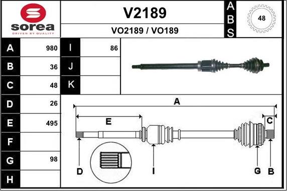 SNRA V2189 - Albero motore / Semiasse autozon.pro