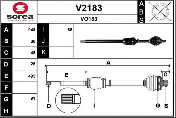 SNRA V2183 - Albero motore / Semiasse autozon.pro