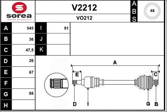 SNRA V2212 - Albero motore / Semiasse autozon.pro