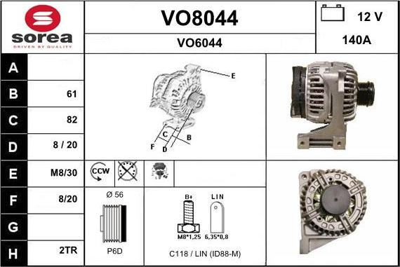 SNRA VO8044 - Alternatore autozon.pro