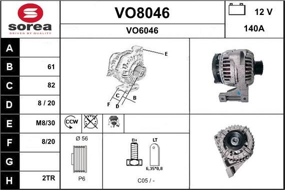 SNRA VO8046 - Alternatore autozon.pro