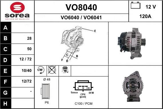 SNRA VO8040 - Alternatore autozon.pro