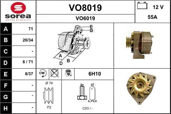 SNRA VO8019 - Alternatore autozon.pro