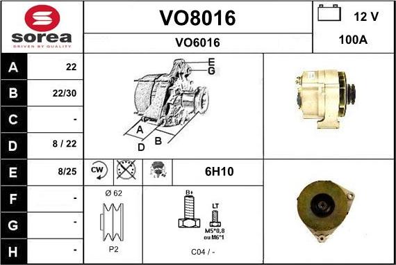 SNRA VO8016 - Alternatore autozon.pro