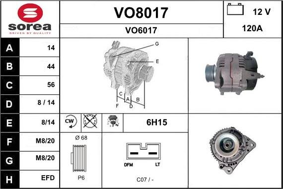 SNRA VO8017 - Alternatore autozon.pro