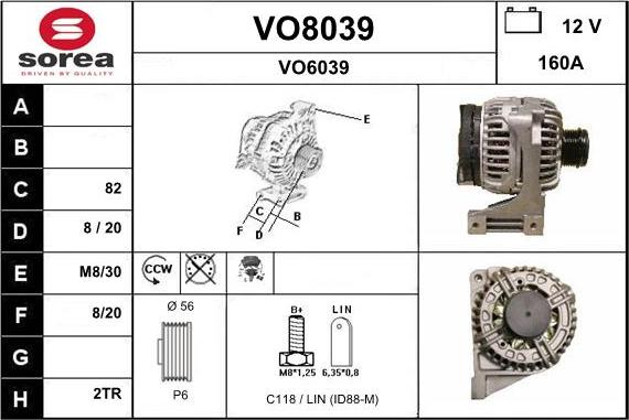 SNRA VO8039 - Alternatore autozon.pro