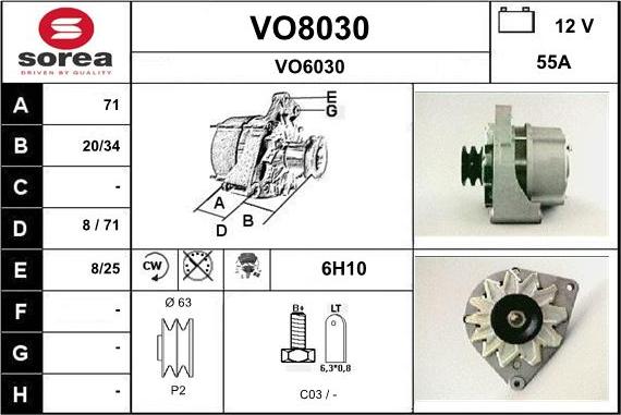 SNRA VO8030 - Alternatore autozon.pro