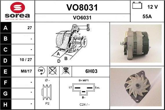 SNRA VO8031 - Alternatore autozon.pro