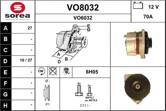 SNRA VO8032 - Alternatore autozon.pro