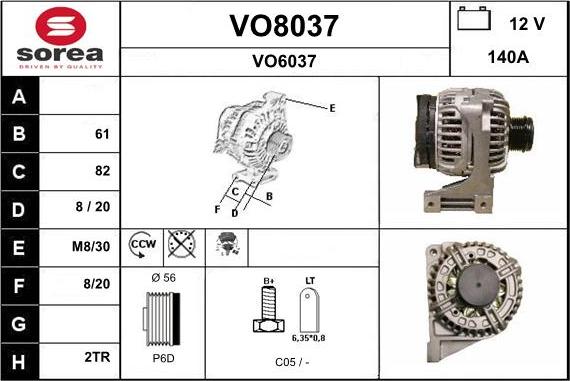 SNRA VO8037 - Alternatore autozon.pro