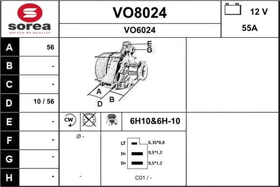 SNRA VO8024 - Alternatore autozon.pro