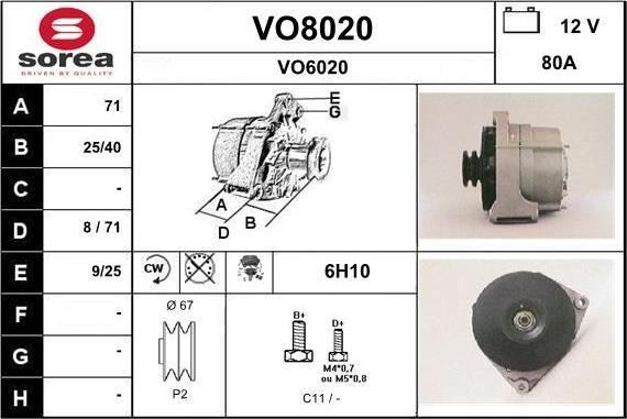 SNRA VO8020 - Alternatore autozon.pro