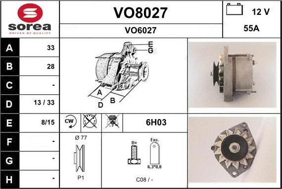 SNRA VO8027 - Alternatore autozon.pro