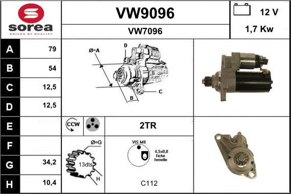 SNRA VW9096 - Motorino d'avviamento autozon.pro