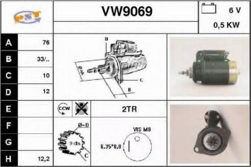 SNRA VW9069 - Motorino d'avviamento autozon.pro