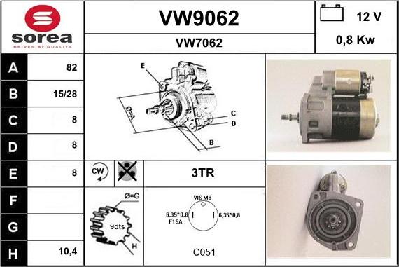 SNRA VW9062 - Motorino d'avviamento autozon.pro