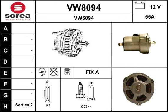 SNRA VW8094 - Alternatore autozon.pro