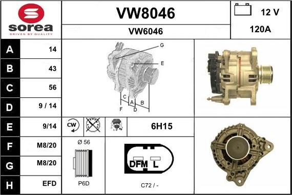 SNRA VW8046 - Alternatore autozon.pro