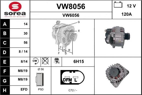 SNRA VW8056 - Alternatore autozon.pro