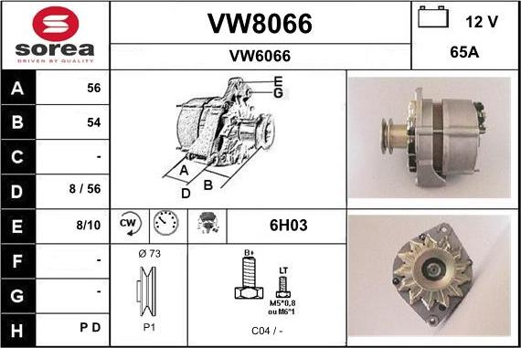 SNRA VW8066 - Alternatore autozon.pro