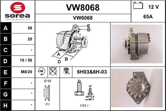 SNRA VW8068 - Alternatore autozon.pro