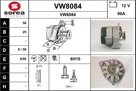 SNRA VW8084 - Alternatore autozon.pro