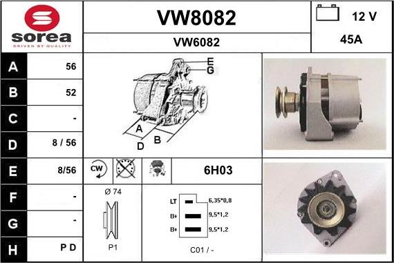 SNRA VW8082 - Alternatore autozon.pro