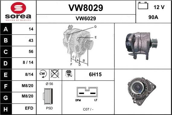 SNRA VW8029 - Alternatore autozon.pro