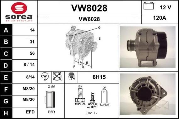 SNRA VW8028 - Alternatore autozon.pro