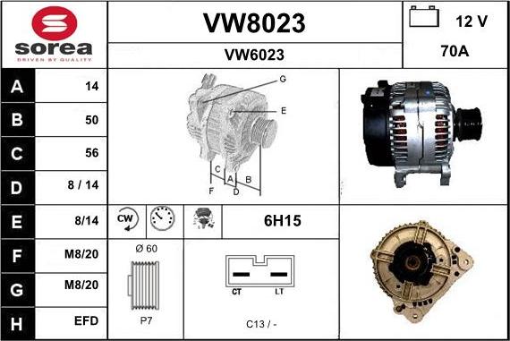 SNRA VW8023 - Alternatore autozon.pro