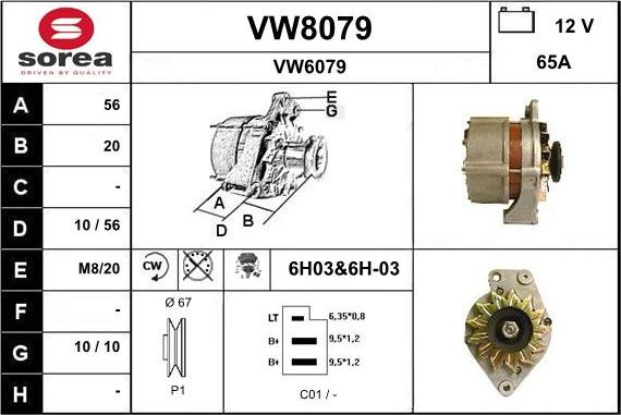 SNRA VW8079 - Alternatore autozon.pro