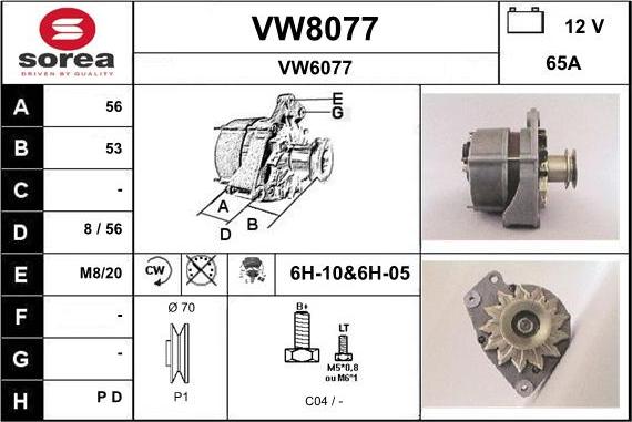 SNRA VW8077 - Alternatore autozon.pro