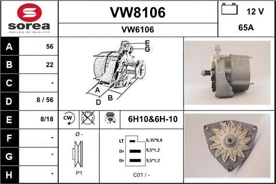 SNRA VW8106 - Alternatore autozon.pro