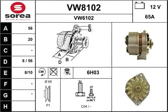 SNRA VW8102 - Alternatore autozon.pro