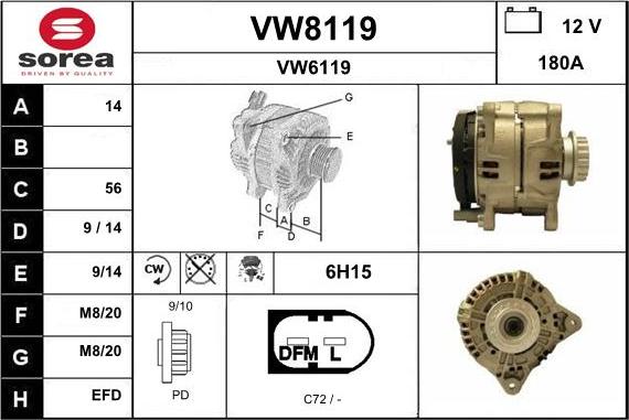 SNRA VW8119 - Alternatore autozon.pro