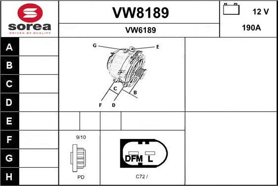 SNRA VW8189 - Alternatore autozon.pro