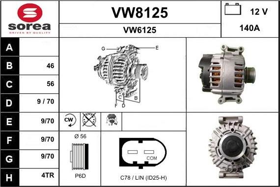 SNRA VW8125 - Alternatore autozon.pro