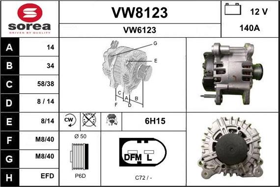 SNRA VW8123 - Alternatore autozon.pro