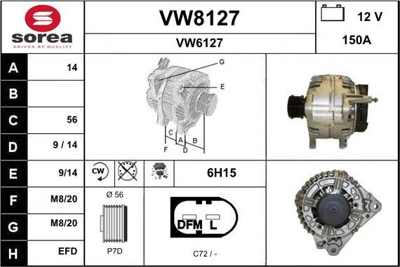 SNRA VW8127 - Alternatore autozon.pro