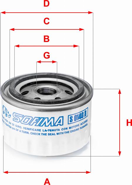 Sofima S 0140 R - Filtro olio autozon.pro