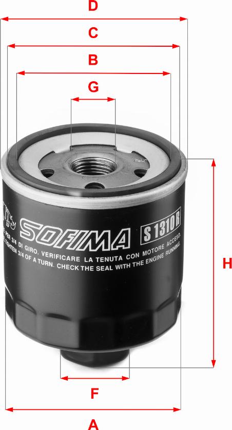 Sofima S 1310 R - Filtro olio autozon.pro