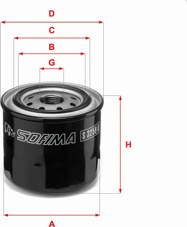 Sofima S 3259 R - Filtro olio autozon.pro