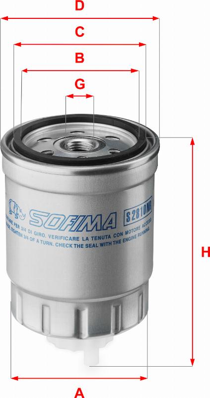 Sofima S 2810 NR - Filtro carburante autozon.pro