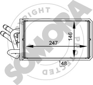 Somora 094450A - Scambiatore calore, Riscaldamento abitacolo autozon.pro