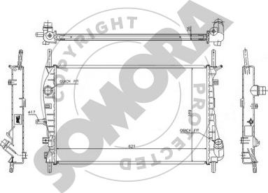 Somora 095242 - Radiatore, Raffreddamento motore autozon.pro