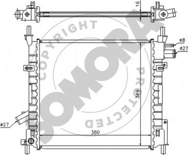 Somora 091040A - Radiatore, Raffreddamento motore autozon.pro