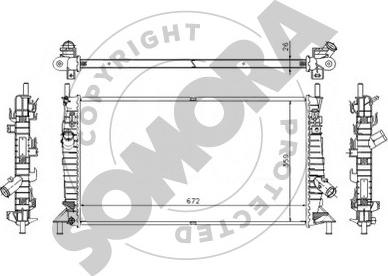 Somora 093640 - Radiatore, Raffreddamento motore autozon.pro